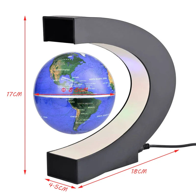 Levitação lâmpada globo mapa do mundo bola lâmpadas globo brilho levitação magnética led night light flutuante mundo terrestre novidade