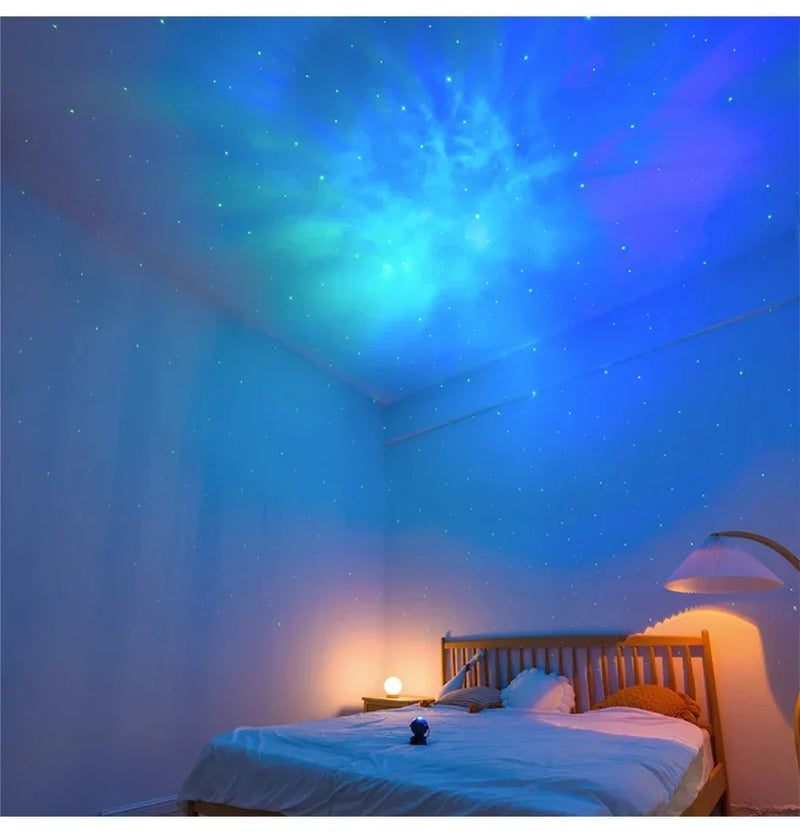 Galaxy Star Projector Night Light Astronaut Space Projector Starry Nebula LED Ceiling Lamp for Bedroom Home Decor Kids Gift