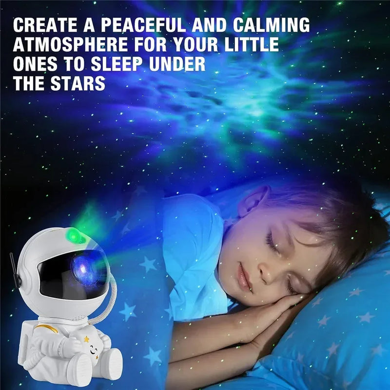 Galaxy Star Projector Night Light Astronaut Space Projector Starry Nebula LED Ceiling Lamp for Bedroom Home Decor Kids Gift