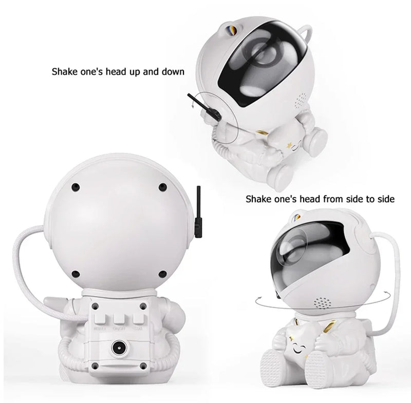 Galaxy Star Projector Night Light Astronaut Space Projector Starry Nebula LED Ceiling Lamp for Bedroom Home Decor Kids Gift